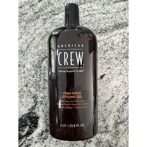 American Crew Men'S Hair Styling Gel,‎ Firm Hold, Non-Flaking, 33.8 Fl Oz 1L
